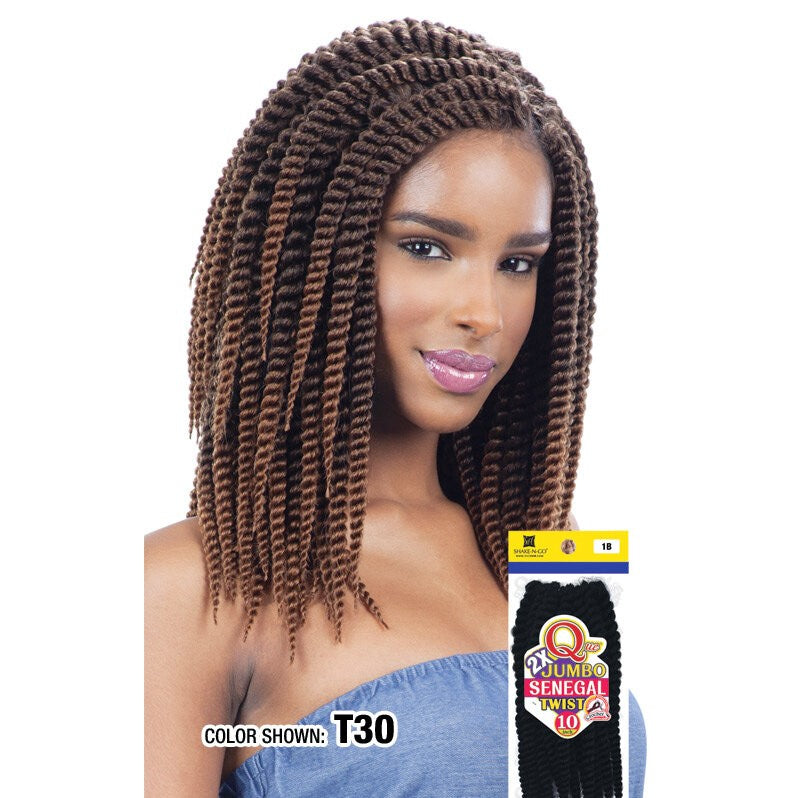 10" QUE JUMBO SENEGAL TWIST 2X CROCHET