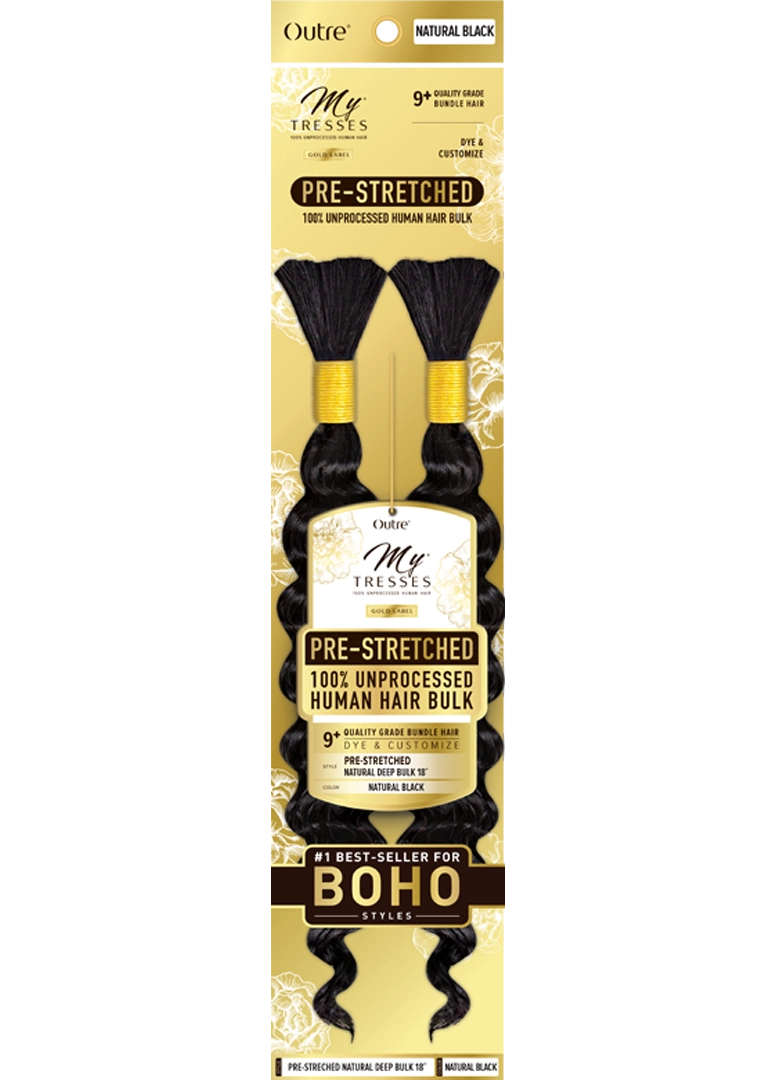MyTresses Pre-Stretched Natural Deep Bulk 18"