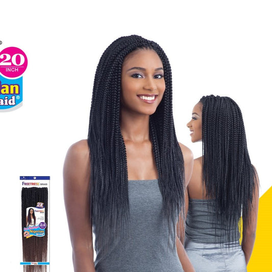 2X NIGERIAN PRE-STRETCHED BRAID 20" FREETRESS CROCHET