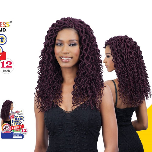 2X SOFT CURLY FAUX LOC 12" FREETRESS CROCHET