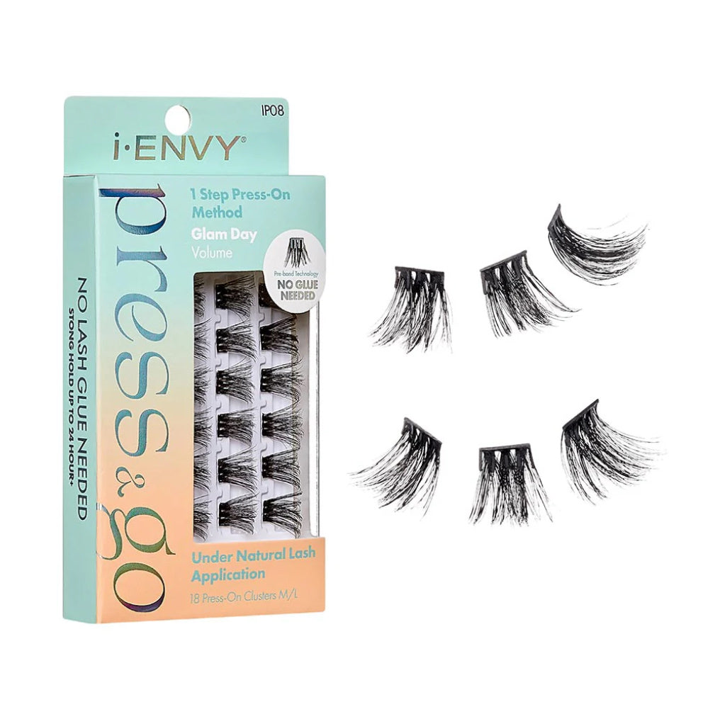 i-ENVY Press & Go Pre Glued Lash Clusters -Glam Day-